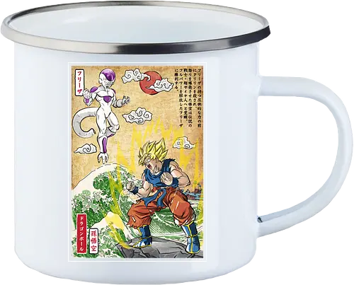 Battle on planet Namek woodblock