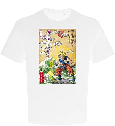 Battle on planet Namek woodblock