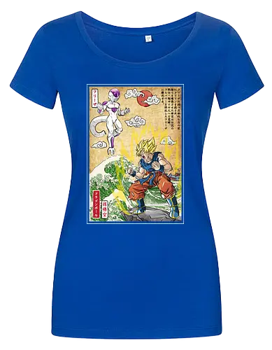 Battle on planet Namek woodblock
