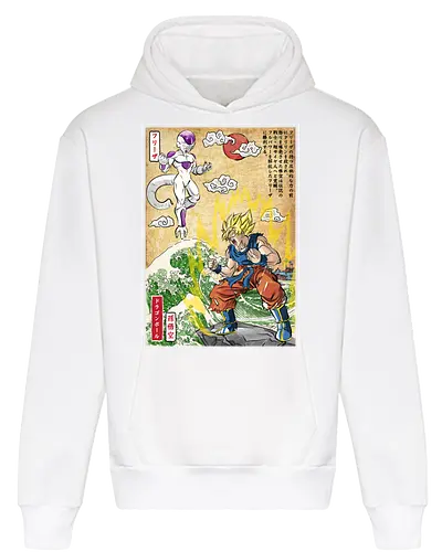 Battle on planet Namek woodblock