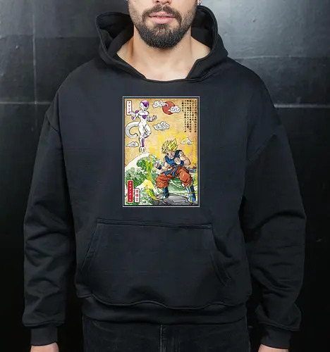 Battle on planet Namek woodblock