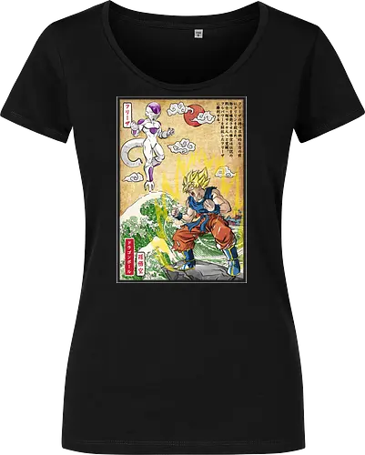 Battle on planet Namek woodblock