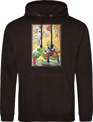 Battle on planet Namek woodblock