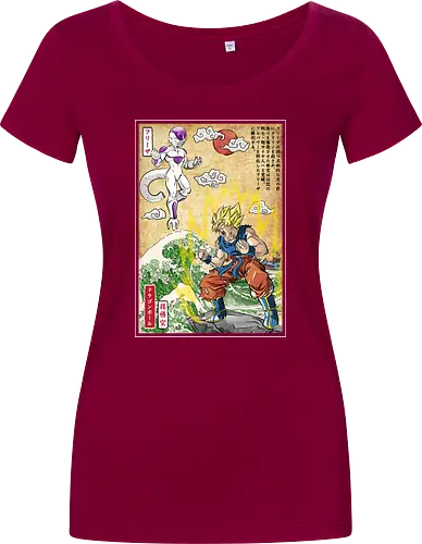Battle on planet Namek woodblock