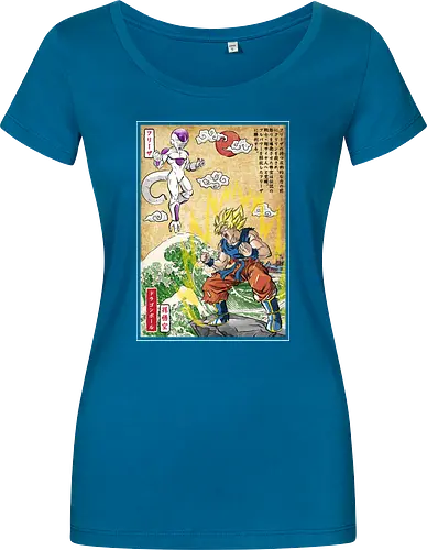 Battle on planet Namek woodblock