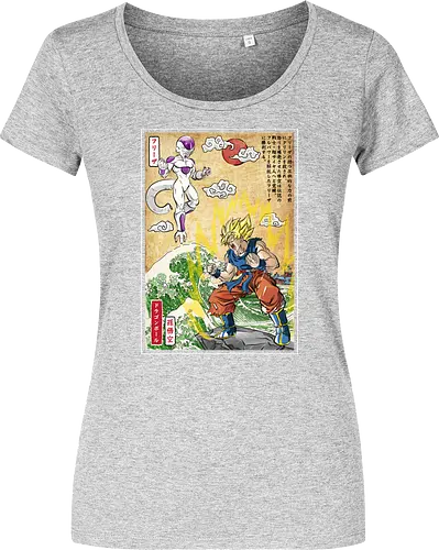 Battle on planet Namek woodblock