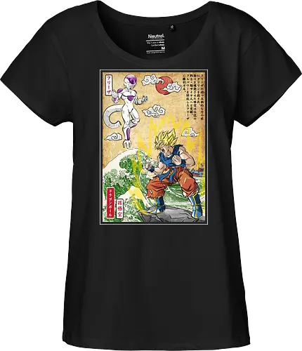 Battle on planet Namek woodblock