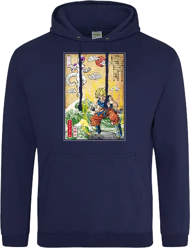 Battle on planet Namek woodblock