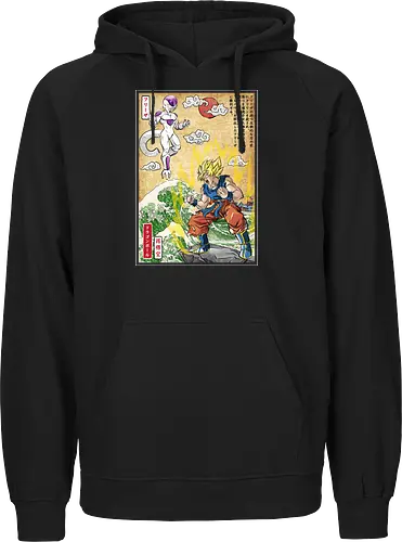 Battle on planet Namek woodblock