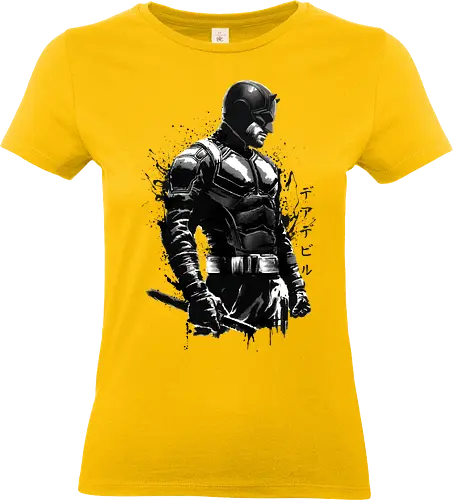 Man without fear sumi e - comics, comic, red mask, super heroes, sumi e, japanese art - Standard T-Shirt (Women)