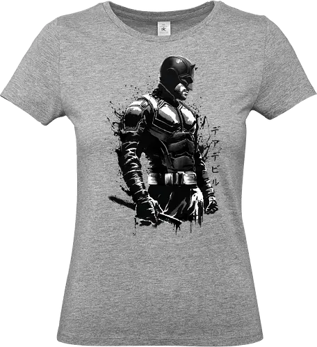 Man without fear sumi e - comics, comic, red mask, super heroes, sumi e, japanese art - Standard T-Shirt (Women)