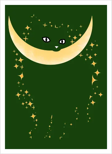 Cat Moon Stars
