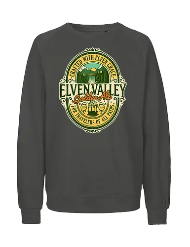 Elven Valley Golden Ale - fantasy, alcohol, beer, books, brew, elf, elven, gaming, geek, medieval, movies, party, retro, rpg, vintage - Fairtrade Sweatshirt