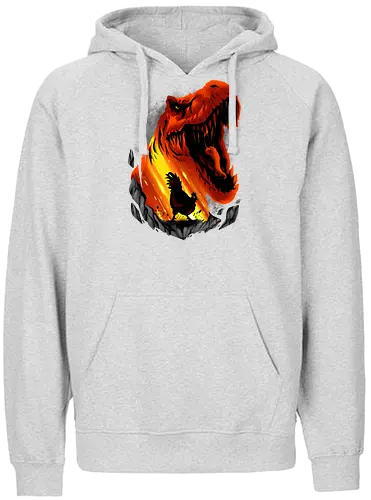 chicken dream  - dino, dinosaur, animal, beast, wild, alien, ghost, scifi, ufo, science, supranatural, chicken, trex - Fairtrade Hoodie