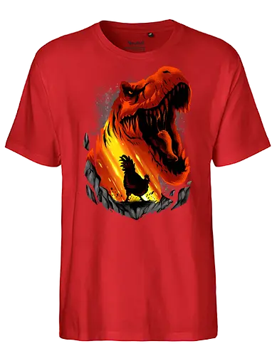 chicken dream  - dino, dinosaur, animal, beast, wild, alien, ghost, scifi, ufo, science, supranatural, chicken, trex - Fairtrade T-Shirt