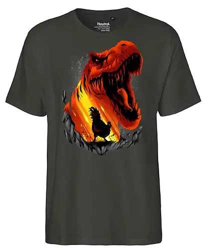 chicken dream  - dino, dinosaur, animal, beast, wild, alien, ghost, scifi, ufo, science, supranatural, chicken, trex - Fairtrade T-Shirt