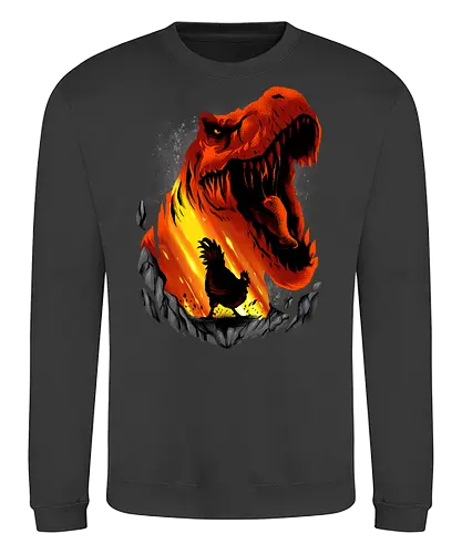 chicken dream  - dino, dinosaur, animal, beast, wild, alien, ghost, scifi, ufo, science, supranatural, chicken, trex - Sweatshirt