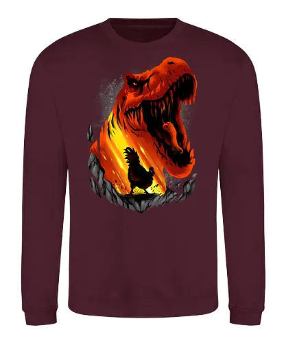 chicken dream  - dino, dinosaur, animal, beast, wild, alien, ghost, scifi, ufo, science, supranatural, chicken, trex - Sweatshirt