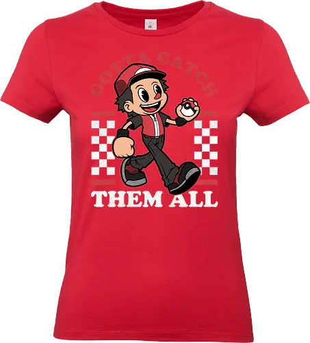 Game Mascot Monster Trainer - Video Games, Video Game, Game, Games, Gamer, Mascot, Retro, Vintage, Retro Vintage, Retro Gamer, Retro Cartoon, Fantasy, Adventure, Monster, Trainer, Training, Fighting, Fight, Classic - Standard T-Shirt (Women)