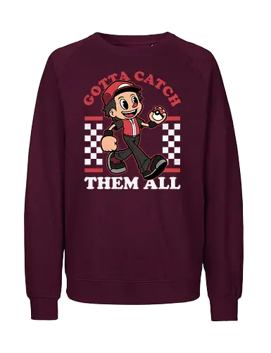 Game Mascot Monster Trainer - Video Games, Video Game, Game, Games, Gamer, Mascot, Retro, Vintage, Retro Vintage, Retro Gamer, Retro Cartoon, Fantasy, Adventure, Monster, Trainer, Training, Fighting, Fight, Classic - Fairtrade Sweatshirt