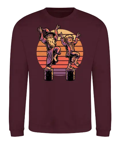 Medieval Karate Movie - book, movie, classic, adventure, fantasy, mage, wizard, grey, old man, medieval, exercise, karate, kung fu, classic, exercise, kick - Sweatshirt