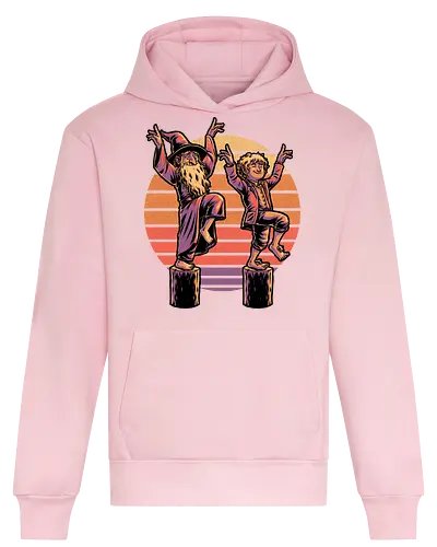 Medieval Karate Movie - book, movie, classic, adventure, fantasy, mage, wizard, grey, old man, medieval, exercise, karate, kung fu, classic, exercise, kick - Heavyweight Hoodie