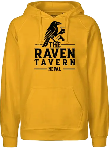 The Raven Tavern Nepal  - 80s, 1980s, 80s movies, adventure, childhood, cult film, cult movies, geek, nepal, nostalgia, raven, popculture, retro, tavern, vintage - Fairtrade Hoodie