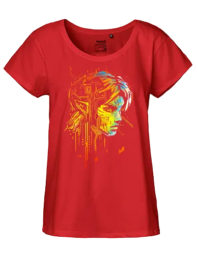 Elfic links 2 - fantasy, gaming, elf, hero of time, elfic, circuit boards, futuristic - Fairtrade Girl Shirt