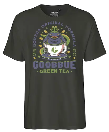 Goobbue Green Tea - Final, Cactus, cactilio, Kupo, final fantasy xiv, final fantasy 14, ff14, Goobbue, gaming, gamer, video game, Kweh, tonberry, tomberi, Cloud, final fantasy 7 - Fairtrade T-Shirt