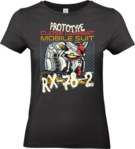Close Combat Mobile Suit - science fiction, Anime, animated, Japanese, mecha, robots, machine, giant - Standard T-Shirt (Women)