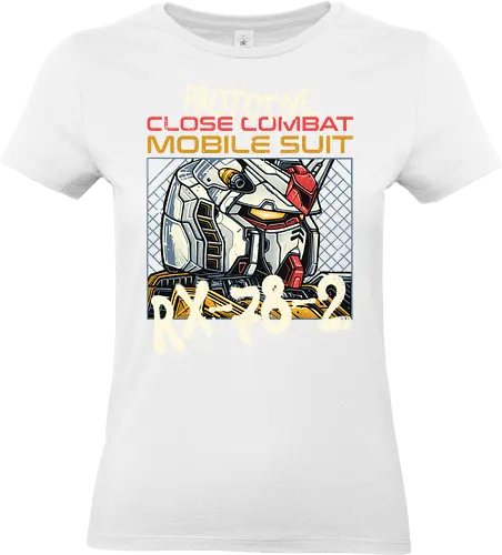 Close Combat Mobile Suit - science fiction, Anime, animated, Japanese, mecha, robots, machine, giant - Standard T-Shirt (Women)