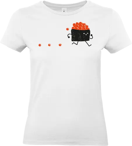 Lauf, Sushi, lauf! - Sushi, Japan, chibi, cute, food, kawaii, laufen, Läufer, sportlich - Standard T-Shirt (Women)