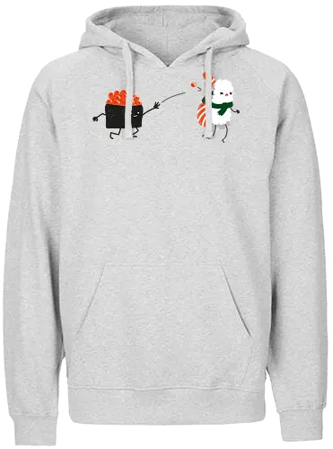 Sushi Streit - sushi, Japan, cute, kawaii, streit, humor, lustig, nigiri, food - Fairtrade Hoodie