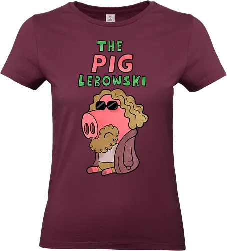 The PIG Lebowski - Movie shirt, movie, pop culture, tv show, pop culture shirt, kawaii, cute, the dude, pig, cute pic, film, film shirt - Standard T-Shirt (Women)