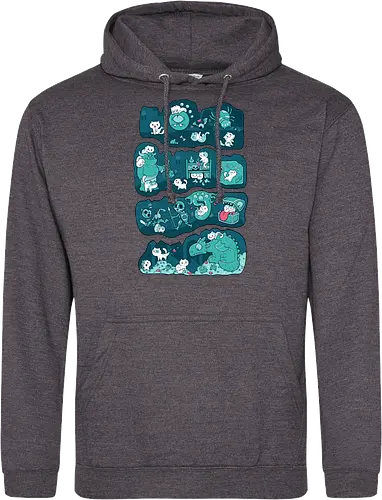 Dungeon Kittens - RPGArt, FantasyIllustration, DungeonCrawl, CuteFantasy, rpg, Pen and Paper, Katzen, fantasy katzen, Pen and paper, RPG, gaming, fantasy, D20, 20 sided dice - Standard Hoodie