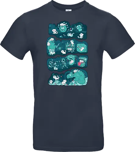 Dungeon Kittens - RPGArt, FantasyIllustration, DungeonCrawl, CuteFantasy, rpg, Pen and Paper, Katzen, fantasy katzen, Pen and paper, RPG, gaming, fantasy, D20, 20 sided dice - Standard T-Shirt