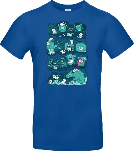Dungeon Kittens - RPGArt, FantasyIllustration, DungeonCrawl, CuteFantasy, rpg, Pen and Paper, Katzen, fantasy katzen, Pen and paper, RPG, gaming, fantasy, D20, 20 sided dice - Standard T-Shirt