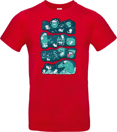 Dungeon Kittens - RPGArt, FantasyIllustration, DungeonCrawl, CuteFantasy, rpg, Pen and Paper, Katzen, fantasy katzen, Pen and paper, RPG, gaming, fantasy, D20, 20 sided dice - Standard T-Shirt