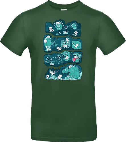 Dungeon Kittens - RPGArt, FantasyIllustration, DungeonCrawl, CuteFantasy, rpg, Pen and Paper, Katzen, fantasy katzen, Pen and paper, RPG, gaming, fantasy, D20, 20 sided dice - Standard T-Shirt