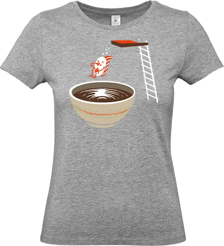 Sushi im Pool - lustig, sushi, nigiri, Sojasoße, Sommer, Pool, Japan, Kawaii, cute, Humor, schwimmen, Schwimmbad, food - Standard T-Shirt (Women)