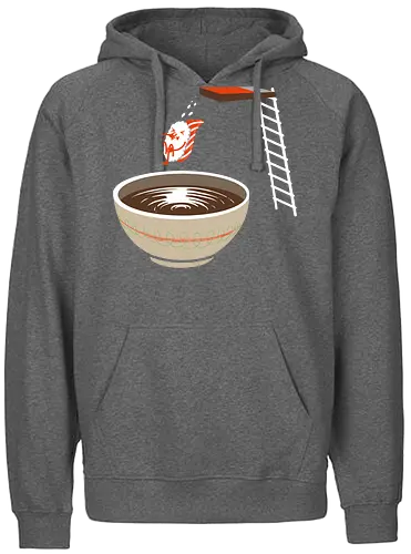 Sushi im Pool - lustig, sushi, nigiri, Sojasoße, Sommer, Pool, Japan, Kawaii, cute, Humor, schwimmen, Schwimmbad, food - Fairtrade Hoodie