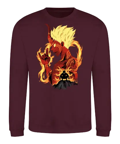 banshoman shadows - anime, manga, god of flame, flame, shinra, fire force, cool - Sweatshirt