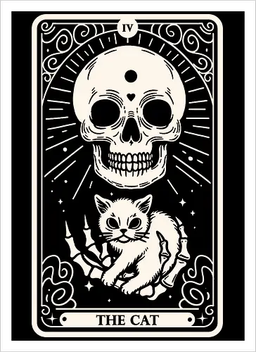 The Cat Tarot Skull