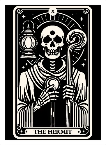 The Hermit Tarot Skull