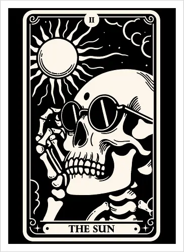 The Sun Tarot Skull