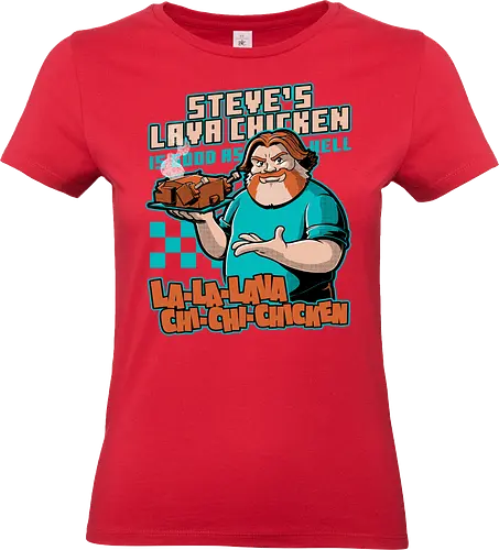 Game Lava Chicken - Games, Game, Video Games, Video Game, Movie, Chicken, Fast Food, Food, Restaurant, Adventure, Fantasy, Chubby, Fun, Funny - Standard T-Shirt (Women)