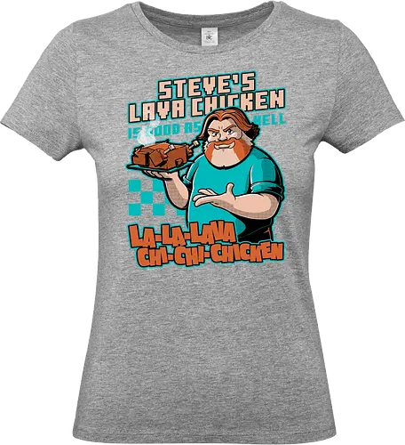 Game Lava Chicken - Games, Game, Video Games, Video Game, Movie, Chicken, Fast Food, Food, Restaurant, Adventure, Fantasy, Chubby, Fun, Funny - Standard T-Shirt (Women)