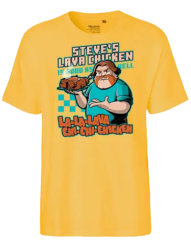 Game Lava Chicken - Games, Game, Video Games, Video Game, Movie, Chicken, Fast Food, Food, Restaurant, Adventure, Fantasy, Chubby, Fun, Funny - Fairtrade T-Shirt