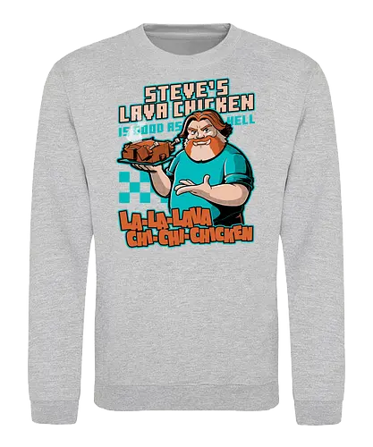 Game Lava Chicken - Games, Game, Video Games, Video Game, Movie, Chicken, Fast Food, Food, Restaurant, Adventure, Fantasy, Chubby, Fun, Funny - Sweatshirt