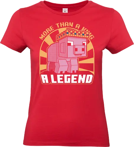 Pig Legend Gamer - Game, Games, Video Games, Video Game, Create, Movie, Movie Quote, Techno, Pig, Piglet, King, Legendary, Legend, Streaming, Cute, Meme, Internet - Standard T-Shirt (Women)